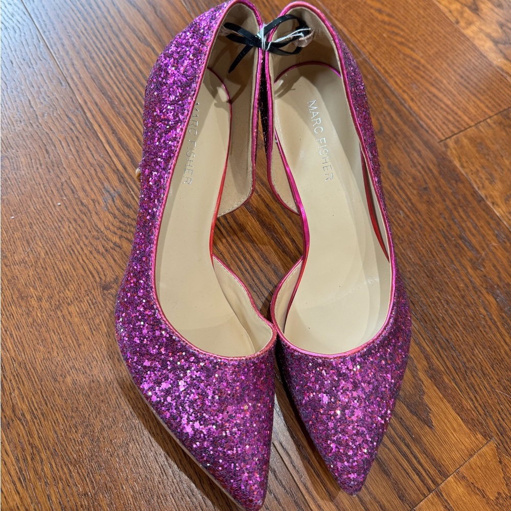 Marc Fisher Fuchsia Glitter Heels